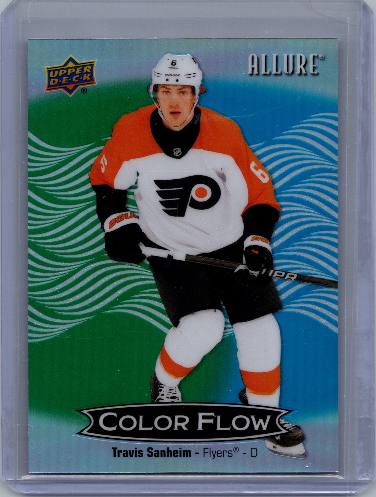 2024-25 Upper Deck Allure #CFL-55 Travis Sanheim Color Flow Green-Blue
