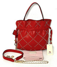 Radley Sunny Rise Stud Small Multiway Cross Body Bag Grab Bag Red Leather New