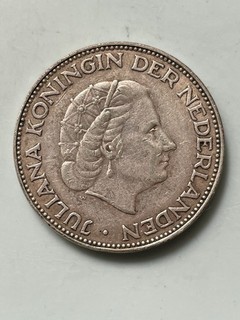 Münze Niederlande: 2 1/2 Gulden: Königin Juliana: 1960 : Silber 0.720