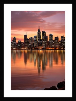 Gerahmtes Wandbild Poster Serene Sydney Harbor Leinwanddruck Bild