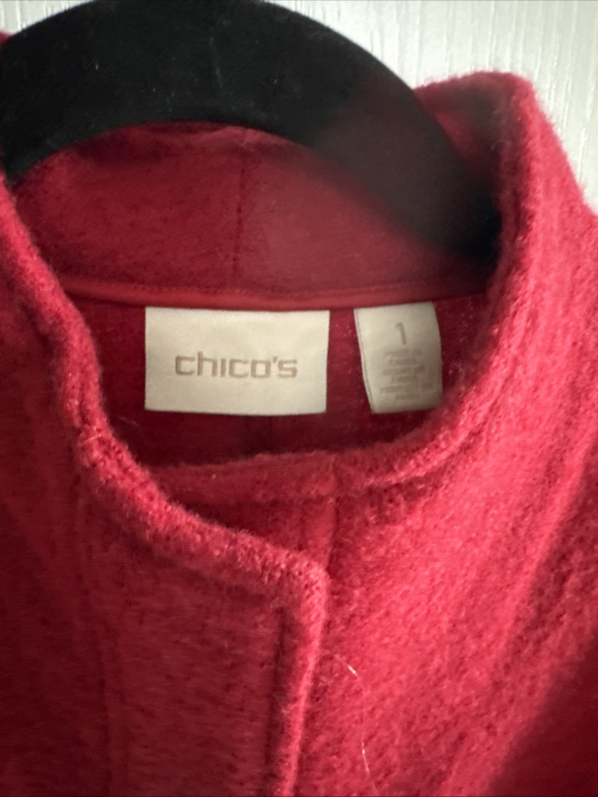 Chicos Red Wool Jacket Size Medium. Excellent Con… - image 2