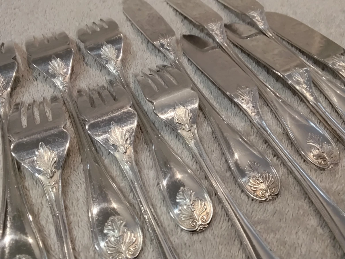 Christofle 1900-1940 Antique French Silver Flatware-Sets for sale