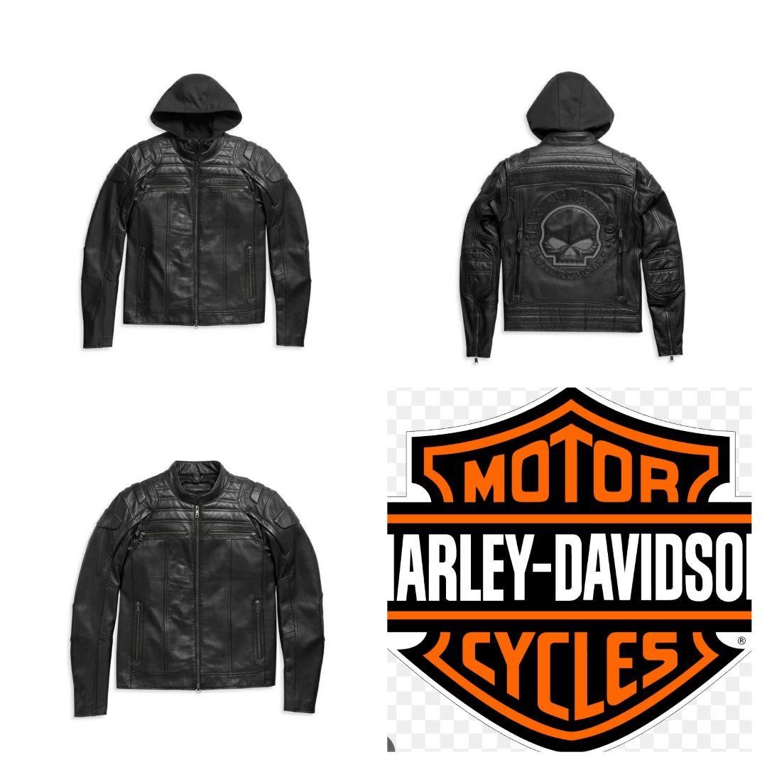 Harley-Davidson Aurora II 3-in-1 Leather Jacket Men’s M Skull Black image 3