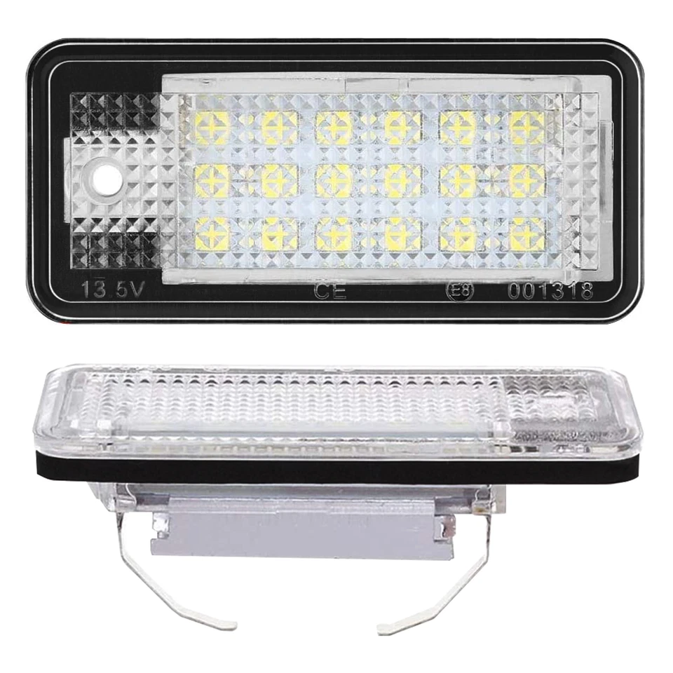 2 peças para Audi A3 A4 S4 RS4 A6 A8 branco LED número placa lâmpadas lâmpadas - Imagem 2 de 4