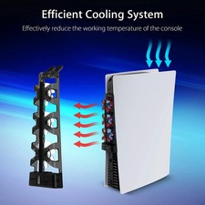 For PS5 Cooling Fan with LED Light Gaming Accessory for Disc  Digital Editions