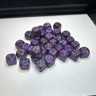 Chessex Dice (36) Block Sets 12mm D6 Vortex Purple w/ Gold 36 Die Set CHX 27837