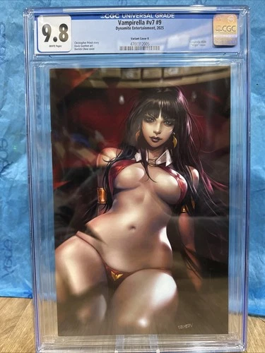 VAMPIRELLA #9 Cgc 9.8 Graded (DERRICK CHEW 1:15 VIRGIN )(2026) COMIC DYNAMITE