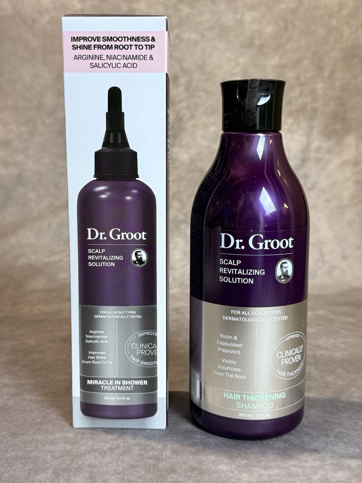 Dr. Groot Scalp Revitalizing Solution and Hair Thickening Shampoo Biotin 385ml