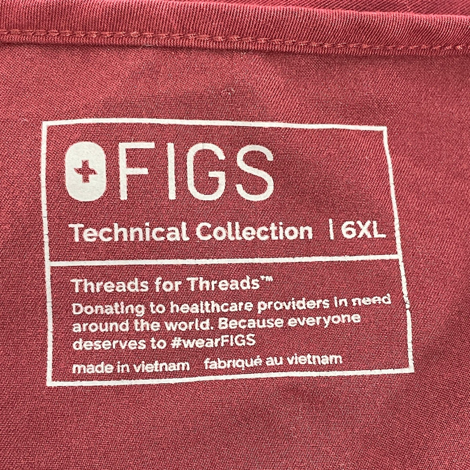FIGS Technical Collection Maroon Red Two Pocket S… - image 9