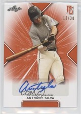 2021 Leaf Perfect Game National Showcase Orange 13/30 Anthony Silva Auto 8d2
