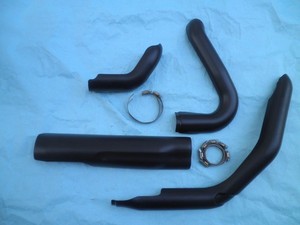 2017-2024 HARLEY TOURING M8 ELECTRA ROAD STREET GLIDE BLACK EXHAUST HEAT SHIELDS