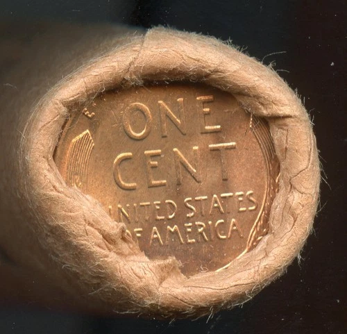 1958 D Lincoln Cent OBW Original Bank Wrap Unc. Roll * No Reserve *