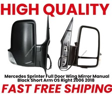 For Mercedes Sprinter Van 2006-2018 Manual Short Arm Wing Mirror Drivers Side