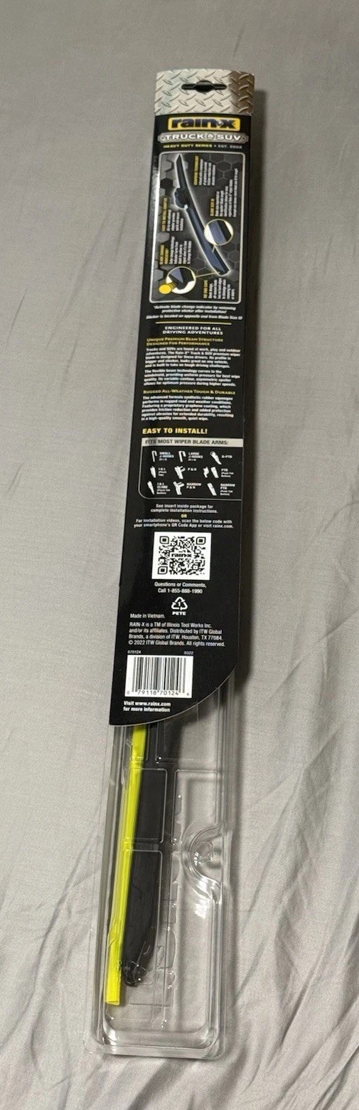 Rain-X Truck & SUV Wiper Blade Premium Beam 24 Inch PN: 870124 NIP