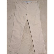 Peter Millar Raleigh Performance Pants 35x32 Khaki Golf Chinos EB77 Crown Sport