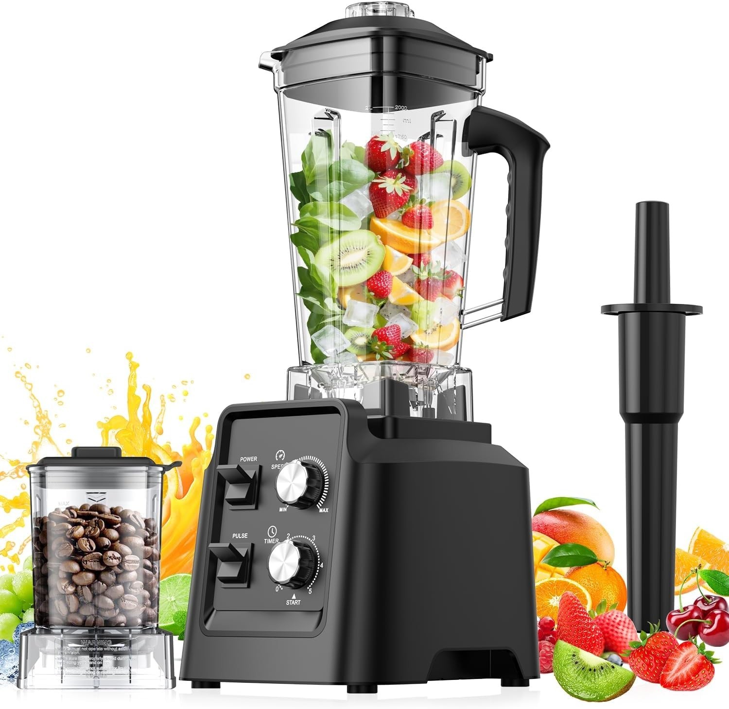 Professional 2400W Blender with 68oz BPA-Free Container - Pe