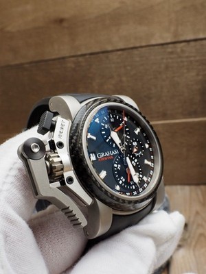 Graham Chronofighter Oversize Titanium Carbon Bezel 95% LNIB 2RYNW RARE Huge!