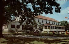 Port Stanton Ontario Canada Grandview Lodge lawn chairs unused vintage postcard