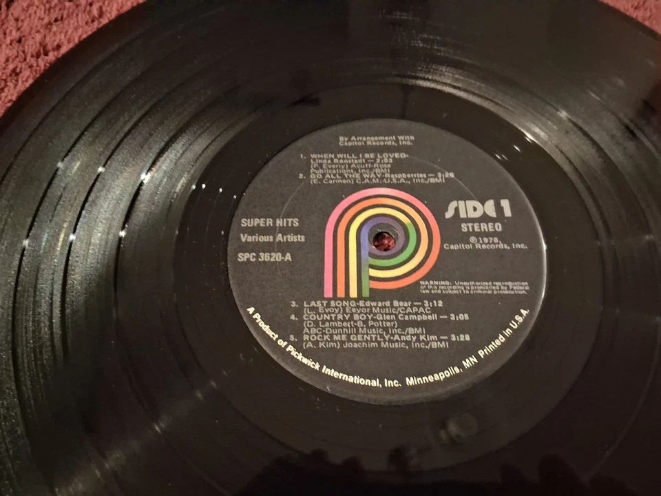 Super Hits, VG+, Pickwick Records, SPC-3620, - Image 4 of 4