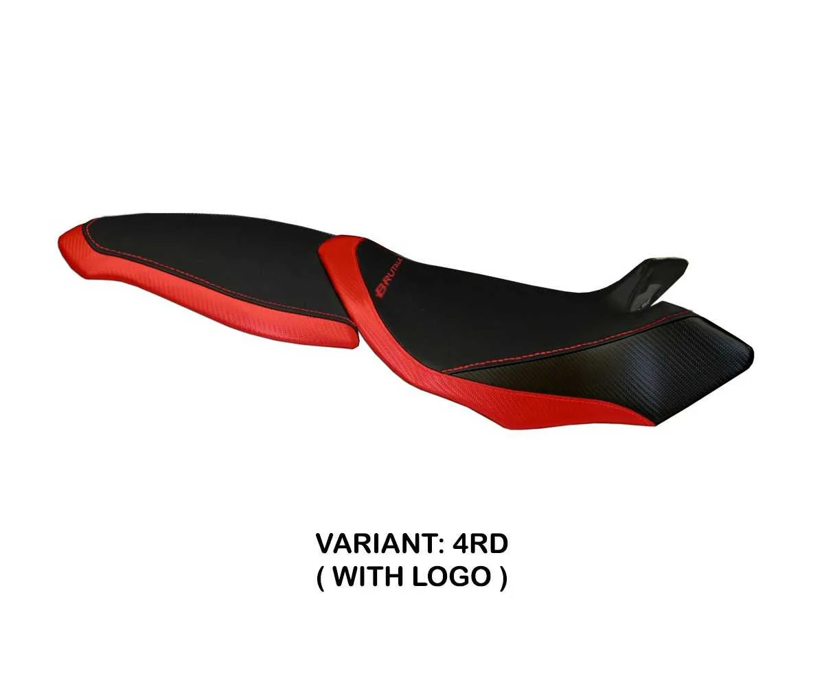 Seat saddle cover Nami 2 Red RD + logo TPZ MV Agusta Brutale 990R 2007 2015