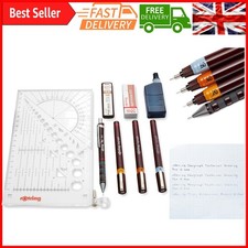 Isograph Fineliner Stift & Bleistift College Set mit 3 technischen Stiften 0,20 mm, 0,4...