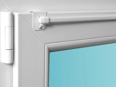 Set Gardinenstange "Florida" 60-80cm ausziehbar + Fensterhaken klemmbar - Bild 1 von 4