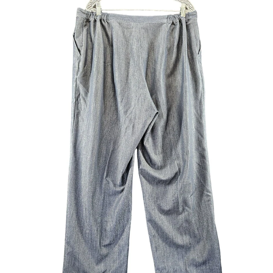 Ruby Rd. Womens Pants Blue Size 16W Polyester Blend Clasp Zip Close Stretch - Image 2 of 4