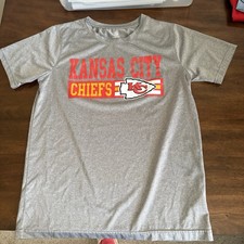 NFL Youth Boys XL Grey Tshirt Kansas City Chiefs Football E7
