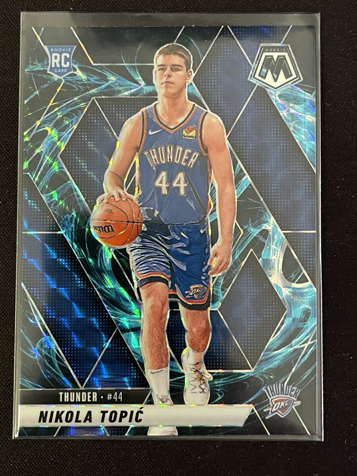2024-25 Panini Mosaic Rookies Nikola Topic #242 Genesis Mosaic Prizm (RC)