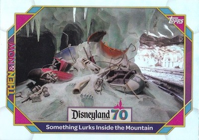 SOMETHING LURKS INSIDE MOUNTAIN TOPPS DISNEYLAND 70TH THEN NOW RAINBOW FOIL 2025