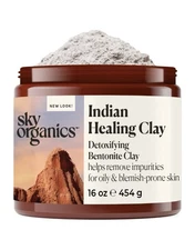 Detoxifying Bentonite Clay Facial Mask for Clear Skin 16 Ounce Pack -New, Sealed
