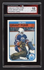 1982-83 OPC #105 GRANT FUHR ROOKIE CARD KSA 10 GEM MINT