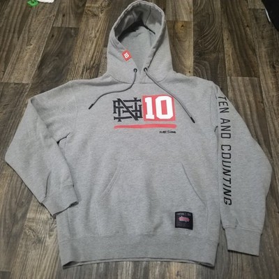 Flag Nor Fail Hoodie Gray Jacket Mens M Work In My Blood Hustle Hard Gym