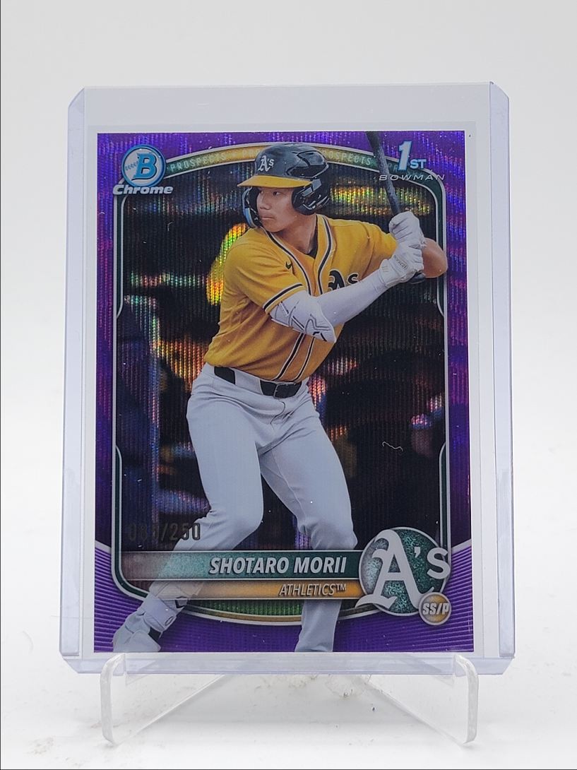 SHOTARO MORII 2025 BOWMAN CHROME 1ST PURPLE WAVE REFRACTOR /250 Q4060