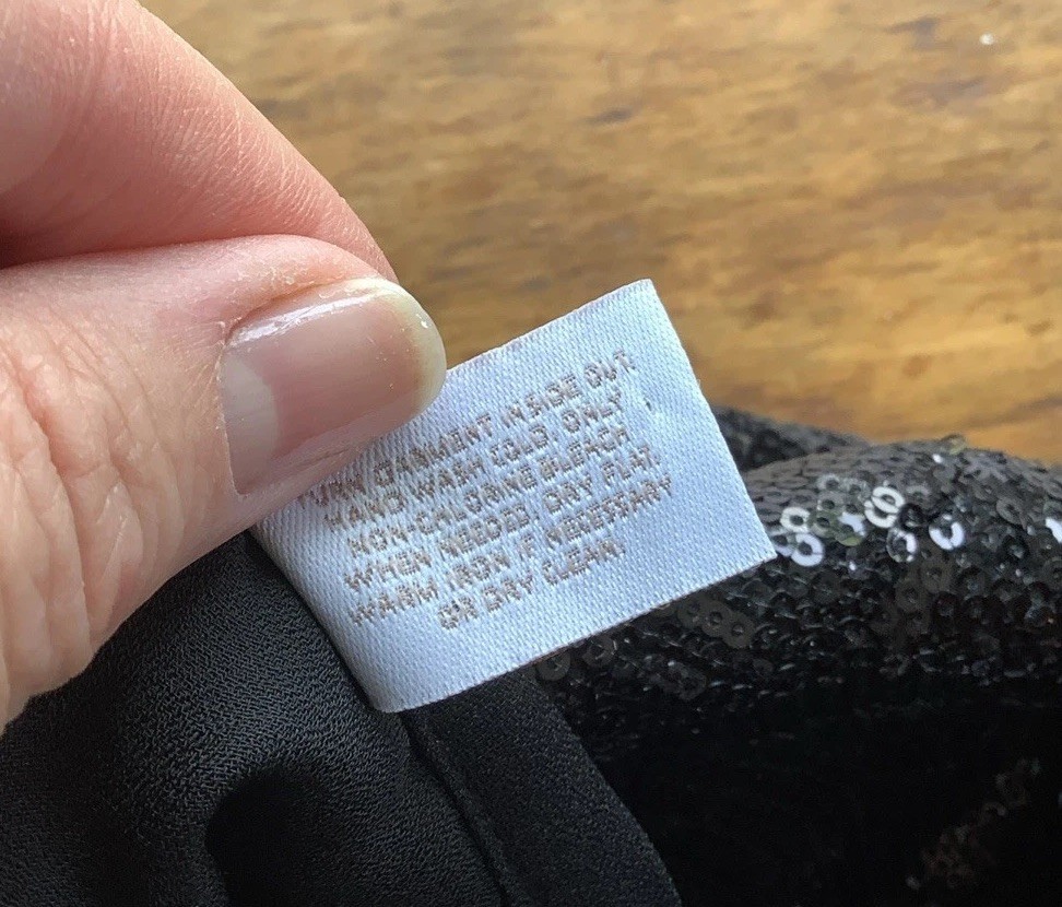 Chicos Lined Solid Black Sequined Wide Leg Dress … - image 8