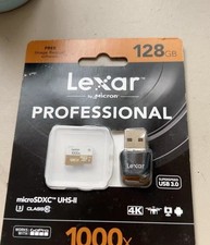 By Micron Lexar 128GB 1000x 150MB/s Micro SD SDXC Class10 UHS-II U3 USB3.0
