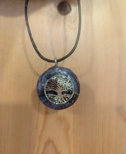 Orgonite Pendant: Purple Necklace for Prosperity and Inner Peace