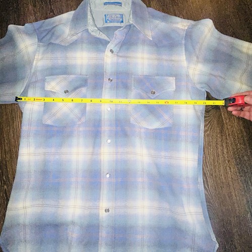 VTG Pendleton Shirt Mens M High Grade Western Virgin Wool Pearl Snaps Plaid - Picture 6 of 15