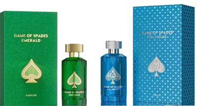 JO MILANO Pack of 2 - Game Of Spades EMERALD & Full House 3.4 oz 100ml Parfum (NEW)