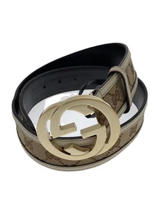 Ceinture GUCCI beige motif total femme 114876 1476 80 32 Occasion