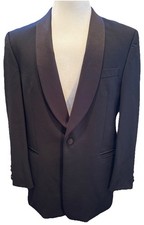 Pierre Cardin Black Wool Shawl Tuxedo Dinner Jacket Size 40R. P19501