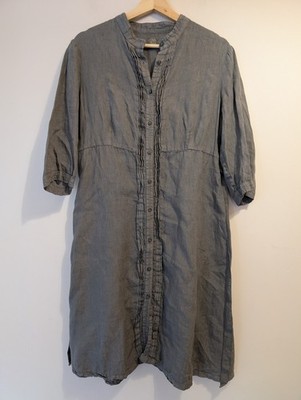 120% Lino Grey Dress Linen Chest 32''