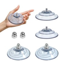 HE ZHI LONG 4PACK Upgraded Large Suction Cup with Screws, 3.4 Inch Clear