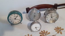 LOTTO 4 SVEGLIE MECCANICHE ACCIAIO VEGLIA/PETER/,REPETITION VINTAGE ANNI 60/70 