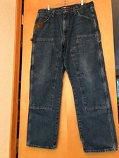 Wrangler RIGGS Workwear Carpenter Jeans Mens 38x34Blue Denim Double Knee Pants