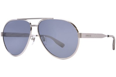 Gucci GG1513S-003 64mm New Sunglasses Gucci GG1513S 003 Sunglasses Silver/Grey Lenses Pilot Style  main image 2