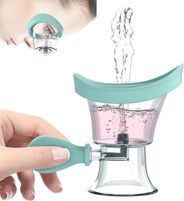 Eye Wash Cup, Eye Wash Kit - Silicone Manual Air Pressure Eye Cleaning Cup for E