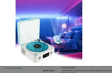 Waves Vinyl Player BT Speaker Lumena Lamp Retro