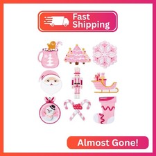 9 Pcs Pink Christmas Iron on Patches Cute Nutcracker Santa Claus Sew on Repair E