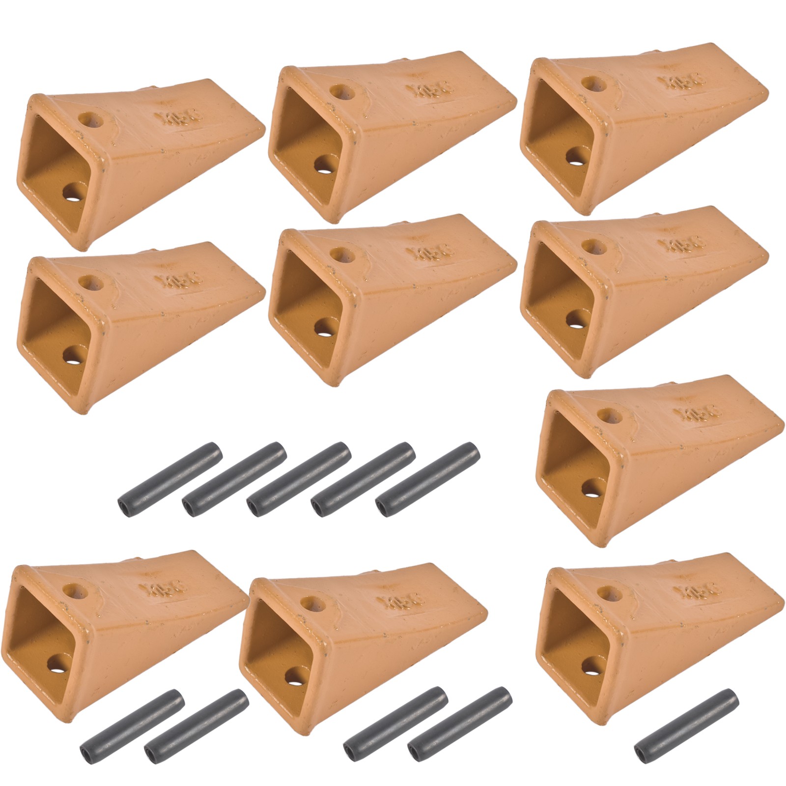 10* X156 X156S Dirt Teeth Bucket Teeth / Tooth with P156 Roll Pins Alloy Steel